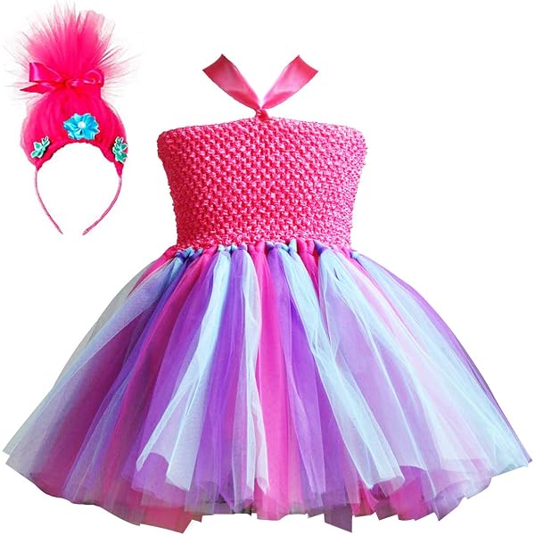 Tiny Diamond Trolls Kostüm – Offizielles World Tour Kostüm Für Kinder Mit Kopfschmuck Und Maske