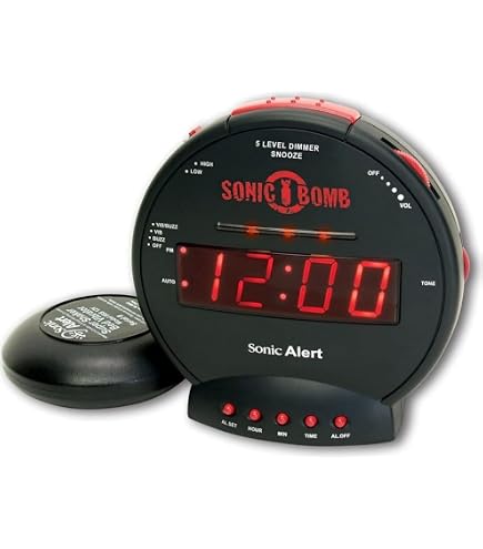 Amazon.co.jp: Sonic Alert ソニックボム デュアル目覚まし時計 ベッド