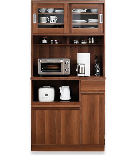 Amazon｜土井インテリヤ 食器棚 オープンボード セイル 約幅115×奥行45