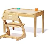 大和屋 (yamatoya) キッズデスク & チェア セット Buono３ ナチュラル 約 70cm x 40cm x 45cm ブォーノ 3 キッズ デスク チェア 北欧 木製 子供用 高さ調節 引き出し付き ローチェア 子供 机 椅子 勉強机 