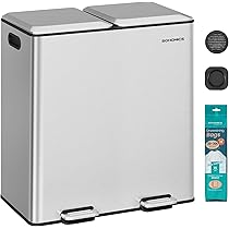 Amazon.co.jp: SONGMICS ゴミ箱 ふた付き 分別 2x30L キッチン用 大