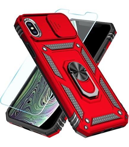 CoverON Apple IPhone XS Max Case With Built-In Screen Protector Slim Fit Full Body Phone Cover