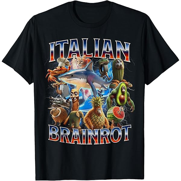 Amazon | イタリアンブレインロット全キャラクター Tシャツ | Tシャツ