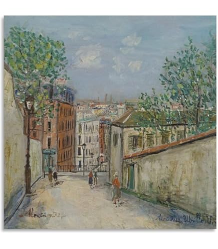 Amazon.co.jp: モーリス・ユトリロポスターモダンキャンバスウォール