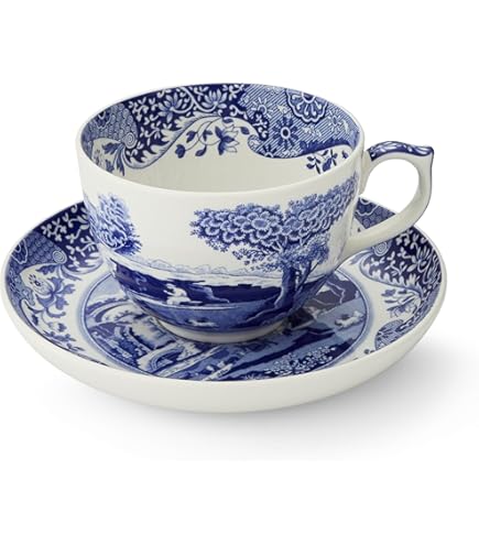 Amazon.co.jp: SPODE スポード カップ&ソーサー ブルーコロネル 金