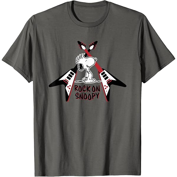 Amazon | ピーナッツ ロックンロールが大好き スヌーピー Tシャツ | T