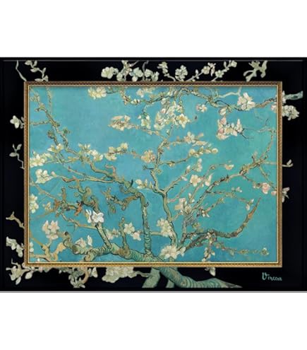 Amazon.co.jp: 【F6】 世界の名画額 花咲くアーモンドの木の枝 ゴッホ