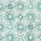 York Wallcoverings ve7032 Patina Vie Fatimaタイル壁紙、ブルース