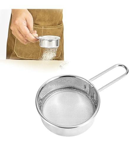 Amazon | 裏ごし器 粉ふるい ミニ こし器 細かい 頑丈 持ち手付き 防錆