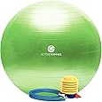 Active Winner バランスボール 65/55cm アンチバースト 分厚い 滑り止め加工 フットポンプ付 ヨガ ピラティス 筋トレ ストレッチ オフィスチェア