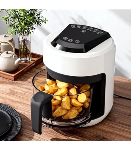 Amazon.co.jp: ノンフライヤー 【透明窓】 4.5L大容量 1-6人 エア