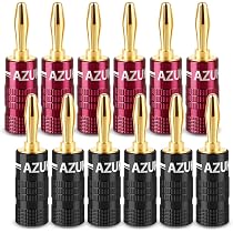 Amazon | バナナプラグ 24K金メッキ オーディオ用 12AWG～18AWG ゲージ