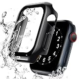 NIMASO 41mm 防水ケース Apple Watch Series 9 / 8 / 7 41mm 用 保護カバー アップルウォッチ9 /8 /7 41mm 対応 ガラスフィルム 一体型 PC素材 （ブラック） NWC21L419