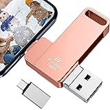 【2023新登場】128GB usbメモリー 4in1 USBフラッシュドライブ高速USB 3.0 Phone USB/Type-C/micro usb フラッシュメモリ 容量不足解消 スマホ データ保存 写真 バックアップ パスワード保護 回転式 