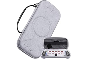 Nintendo Switch 2 Protective Carrying Case, Grey Hard Shell Travel Storage with Game Card Slots, Shock-Resistant