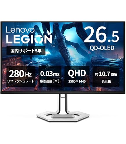 Amazon.co.jp: Lenovo ゲーミングモニター Legion 27Q-15 27インチ/QHD