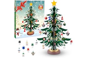 cshare アドベントカレンダー 2025 クリスマスツリー 卓上木製 クリスマス オーナメント 飾り カウントダウン クリスマスツリー Advent Calendar 子供 おもちゃ プレゼント クリスマスイブカレンダー 24日間 カウントダウン