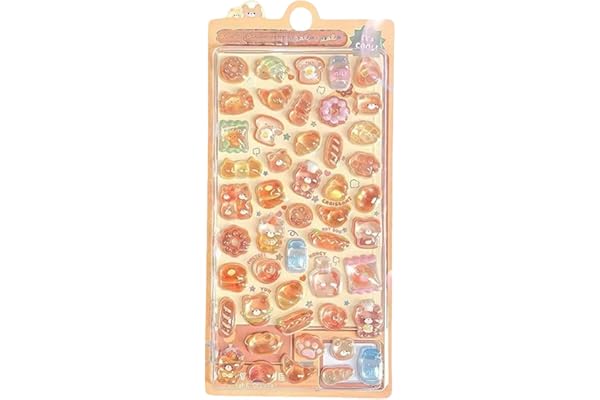 【かわいい1セット】サンスター文具 ボンボンドロップシール 3dボンボンドロップ シール 安全素材 弾力性樹脂 簡単剥離 貼り付け可能 PVC かわいいノート/日記/光る女の子（2枚）