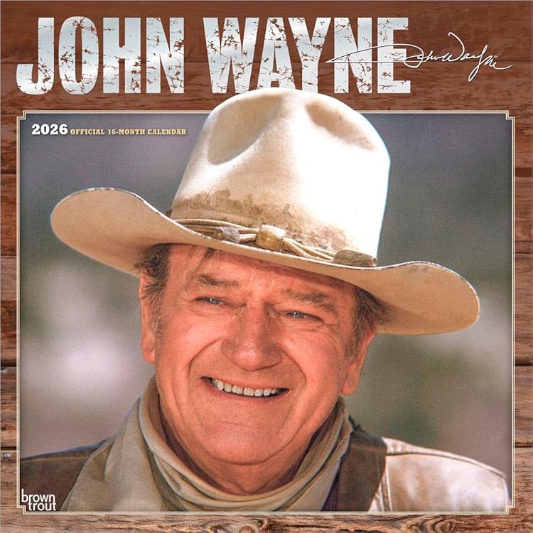 John Wayne OFFICIAL 2022 12 X 12 Inch Monthly Square Wall Calendar With - View #5
