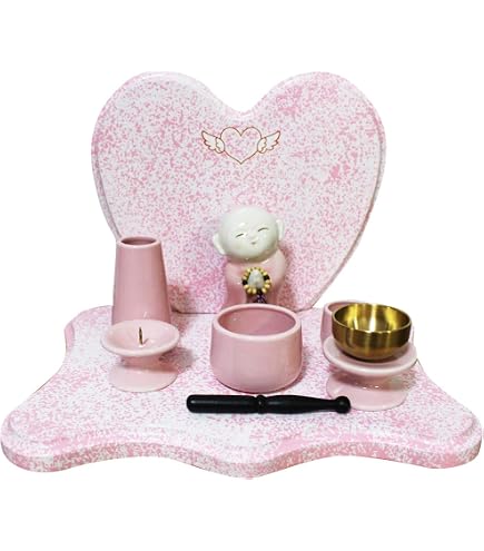 Amazon.co.jp: ペット 仏壇 セット エンジェル ハート 仏具セット 4 