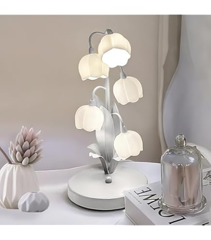 気泡たっぷり　すずらん　卓上ランプ　ガラスランプ 気泡たっぷり すずらん 卓上ランプ ガラスランプ