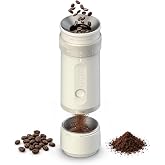 OutIn Fino Portable Electric Coffee Grinder with 28 Precise Grind Settings | Adjustable Coffee Bean Grinder, One-Touch Burr G