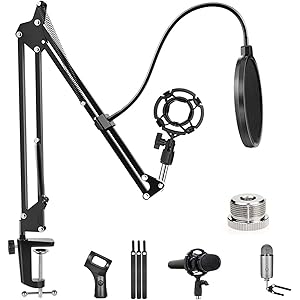マイク アームマイクスタンド コンデンサーマイク 宅 録スタンド ポップガード マイクアーム コンデンサーマイク用 卓上…