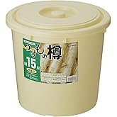 リス 漬物樽 丸型 押ぶた付き アイボリー 15L つけもの樽 NI15型 日本製 衛生試験合格品