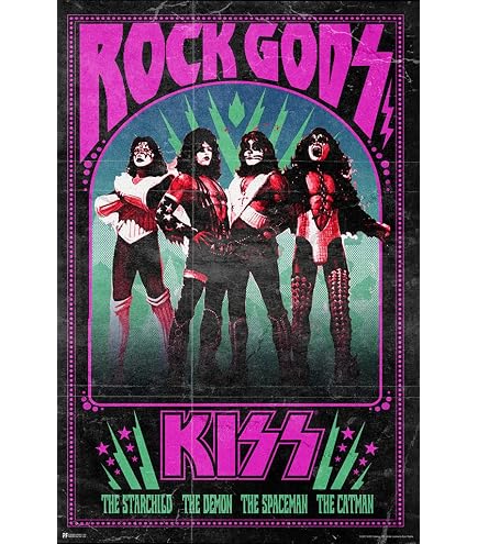 Amazon.co.jp: Kiss Band ポスター グッズ 写真 モンタージュ バンド