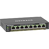 【正規品】 ネットギア NETGEAR スイッチングハブ 8ポート 1G PoE+ (123W) 金属筐体 静音ファンレス メーカー5年保証 アンマネージプラス GS308EPP-100JPS