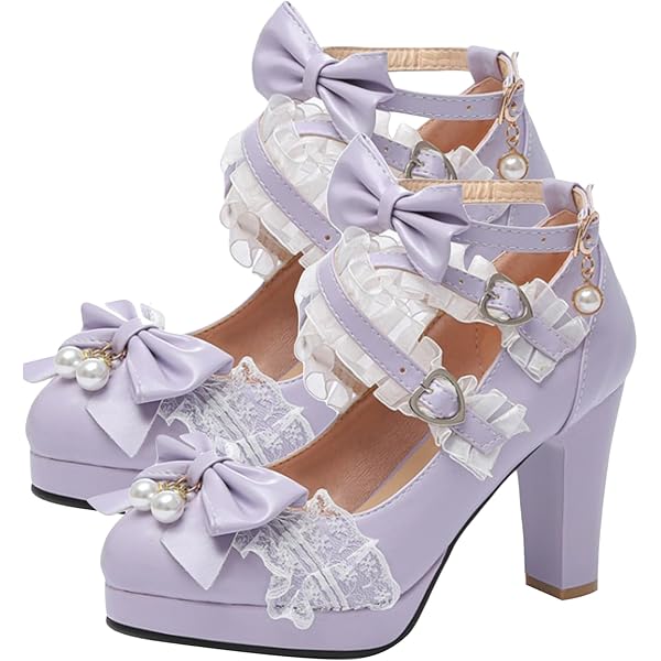 Amazon | [cnstone] ロリータ 靴 12.5cmヒール 厚底 パンプス ゴシック