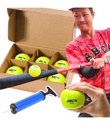 Amazon | 【ポンプ贈呈】 サンドボール 野球 450g 6個 約70mm 蛍光