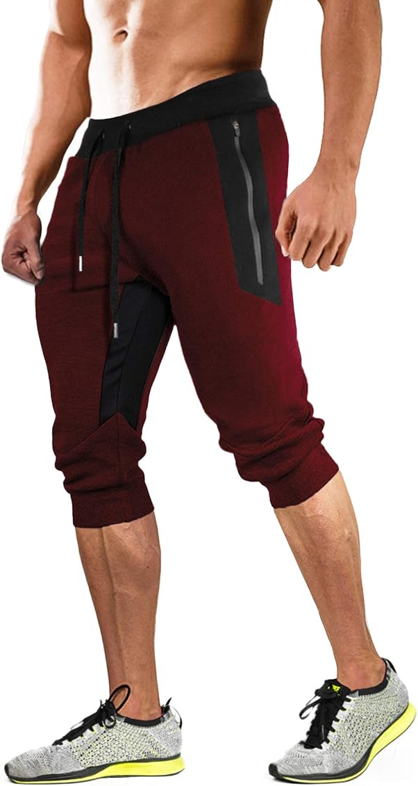 MAGCOMSEN Men's 3/4 Joggers Capri Pants 