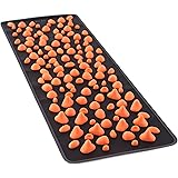 La-VIE(ラヴィ) ロング足つぼマット ツボ押しが大きくなーる 土踏まず 3B-4770【メーカー純正品】 ブラック×オレンジ