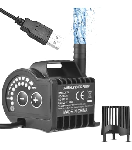 Amazon.co.jp: 水中ポンプ、電動 600L/H 小型噴水ポンプ、最大 7.2