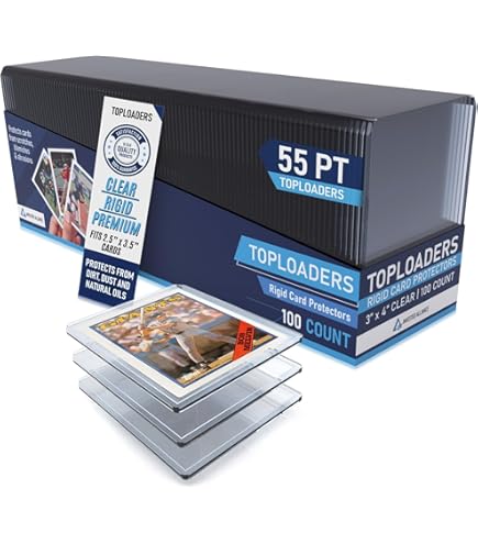 Cardboard Gold - 35pt Top Loaders for Cards - 1000 Count - Premium 3x4 Inch Trading Card Toploaders - Protect Your Baseball and Sports Cards with These Crystal Clear Hard Plastic Cardboard Gold - 35pt Top Loaders for Cards - 1000 Count - Premium 3x4 Inch Trading Card Toploaders - Protect Your Baseball and Sports Cards with These Crystal Clear Hard Plastic