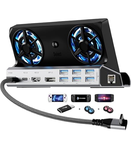 SteamDeck 256GB LCD（Docking Station付き） 7-in-1 Steam Deck Dock with Dual 4K@60Hz HDMI DisplayPort – 100W