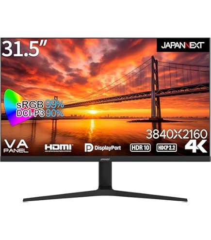Amazon.co.jp: JAPANNEXT 31.5インチ モニター 4K UHD 3840x2160解像度