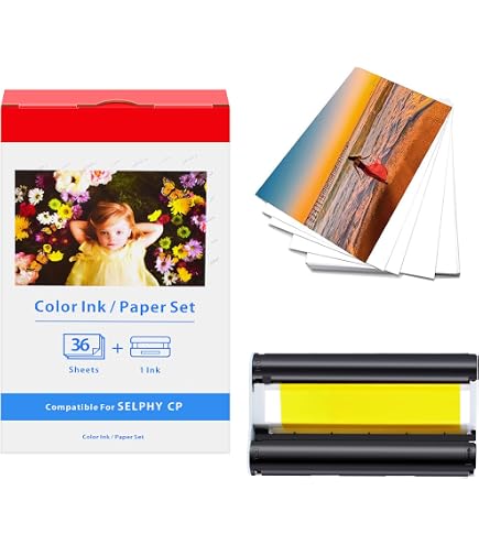 Amazon.co.jp: KCMYTONER Canon Selphy CP1500 CP1300 インクと用紙