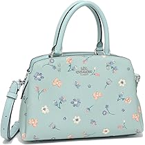 COACH ダークブルー 花柄 ハンドバッグ COACH - Coachコーチ 手持ち&ショルダー2WAY 立体花柄