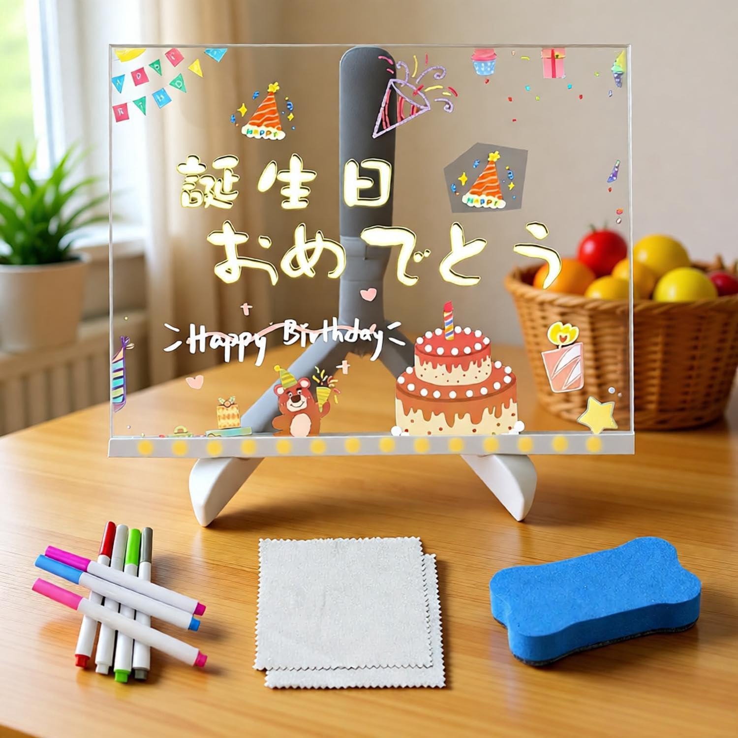 【50%OFF】【700円】 Raisme 充電式 LEDアクリル ‌お絵描きボード 20cm×30cm