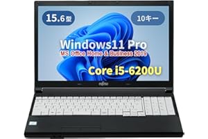 【整備済み品】富士通ノートPCA746/15.6型/10キー/第6世代i5-6200U/Win11Pro/MSOfficeH&B2019/wajunのWIFI/Bluetooth/HDMI/4GB/128GBSSD