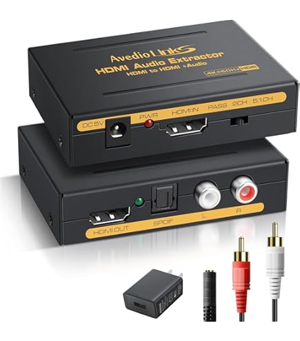 Amazon | avedio links 8K HDMI音声分離器 4K120Hz HDMI音声分離機 7.1