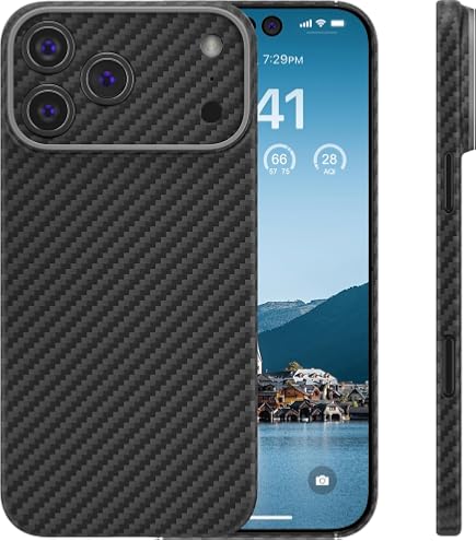 Amazon.co.jp: 「memumi」極薄アラミド繊維ケース iPhone 17 Pro Max用