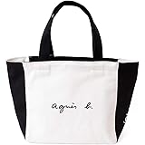 agnes b. アニエスベー トートバッグ 正規品 レザール リバーシブル ロゴ とかげ ミニトート ツートン コットン キャンバス ショップバッグ付 アニエスべー