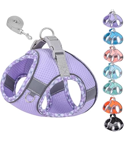 Amazon | DAZI 犬用ハーネス、調整可能なベルクロデニム犬用ハーネス