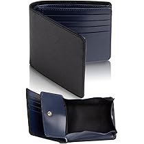 Amazon | 財布 メンズ 2つ折り 【BOX型小銭入れ】 二つ折り