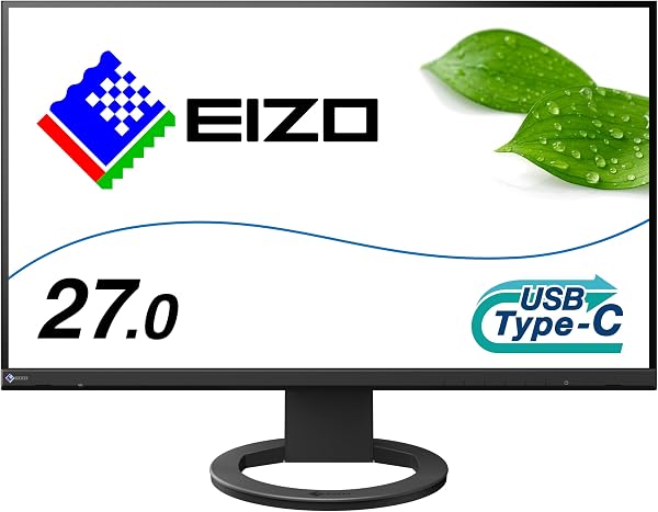 EIZO ビジネススタンダードモニター | FlexScan EV2720S-BK | 27.0型WQHD・USB Type-C・ブラック - 1