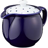 西海陶器波佐見焼 インディゴジャパン ナイスポット 豆しぼり柄 (スーパーステンレス茶こし付) 42563