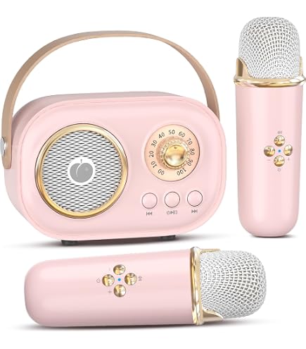 Mgaolo Mini Karaoke Machine With 2 Wireless Mics - Portable Bluetooth ...